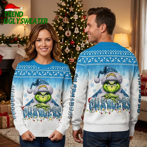 LA Chargers Grinch Christmas Ugly Christmas Sweater