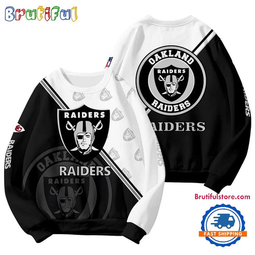 Las Vegas Raiders 2025 NFL Customized Round Neck Sweatshirt