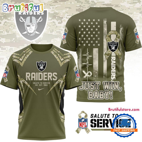 Las Vegas Raiders 2025 NFL Salute to Service Camo All Over Print Shirt