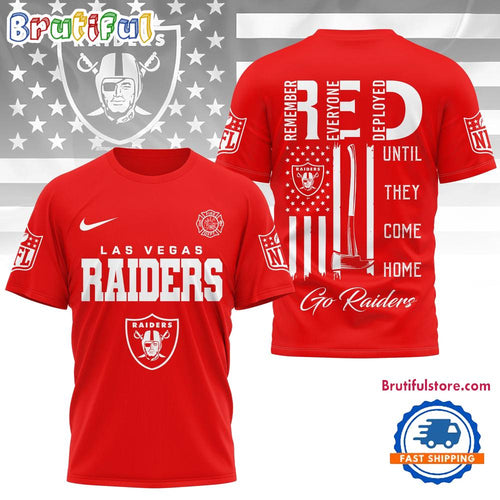 Las Vegas Raiders 2026 NFL Red Friday Firefighter Limited Edition 3D Shirt