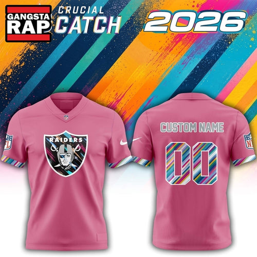 Las Vegas Raiders NFL 2026 Crucial Catch Limited Edition Pink Football Jersey