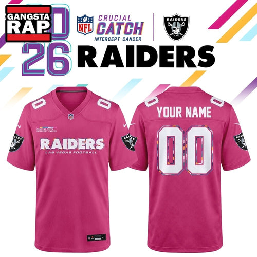 Las Vegas Raiders NFL Crucial Catch 2026 Pink Limited Edition Football Jersey