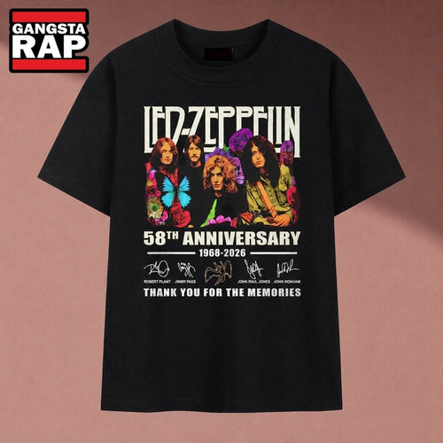 Led Zeppelin 58th Anniversary 1968 2026 Thank You For The Memories T Shirt, Music 2D Shirt