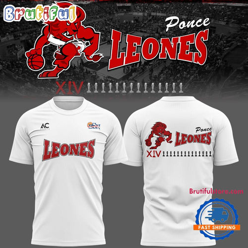 Leones de Ponce Play Offs 2025 Basketball White 3D Shirt
