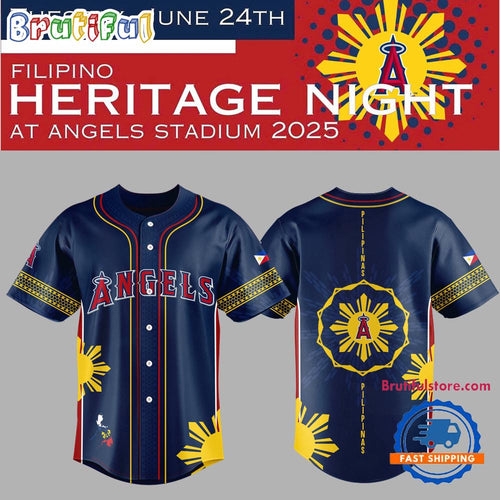 Los Angeles Angels Filipino Heritage Night Baseball Jersey