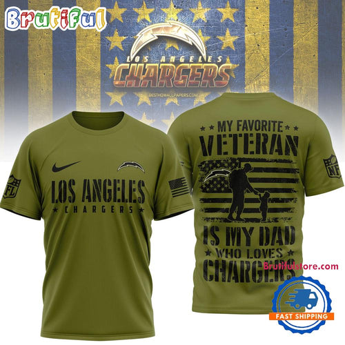 Los Angeles Chargers 2026 NFL Veteran Dad Limited Edition 3D Shirt