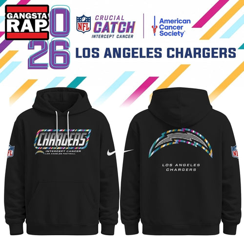 Los Angeles Chargers NFL Crucial Catch 2026 Limited Edition Black Hoodie Shirt, Football New Design Shirt