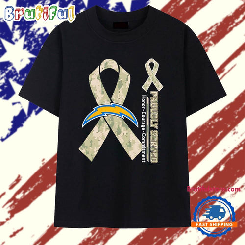 Los Angeles Chargers Proudly Served Honor Courage Commitment T Shirt