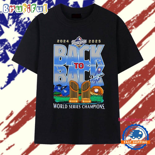 Los Angeles Dodgers 2024-2025 World Series Champions back to back T Shirt