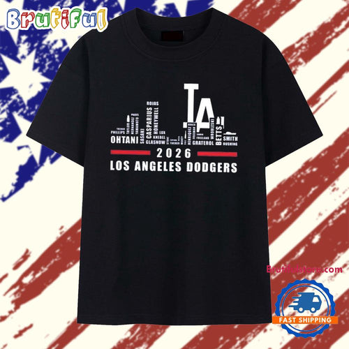 Los Angeles Dodgers 2026 greatest of all time players city skyline T Shirt