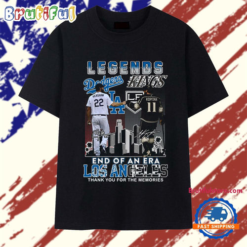 Los Angeles Dodgers Los Angeles Kings Legends Vintage T Shirt