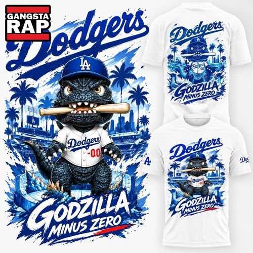 Los Angeles Dodgers x Godzilla Minus Zero 2026 Graphic T Shirt