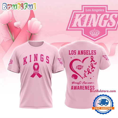 Los Angeles Kings 2025 NHL Pink Breast Cancer Awareness All Over Print Shirt
