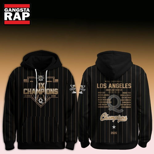 Los Angeles Queens Champions 1X WPBL Baseball 2026 Special New Hoodie