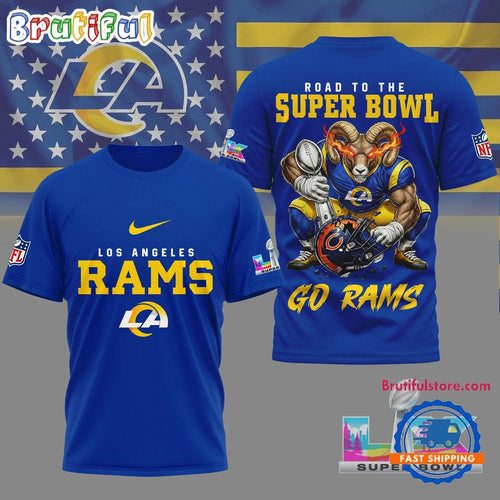 Los Angeles Rams 2026 NFL Road To Super Bowl 3D Shirt