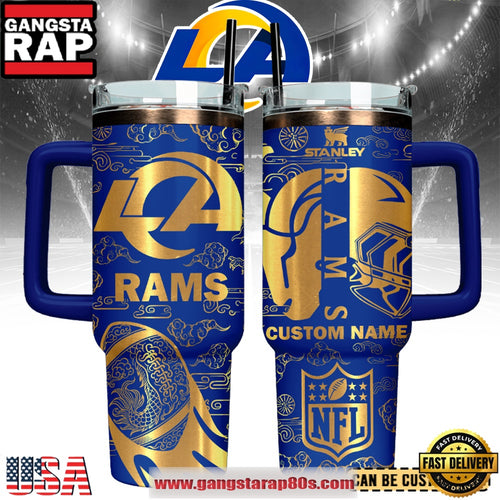 Los Angeles Rams Custom Stanley Quencher Tumbler With Handle 40oz