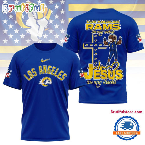 Los Angeles Rams In My Veins In My Heart All Over Print Shirt