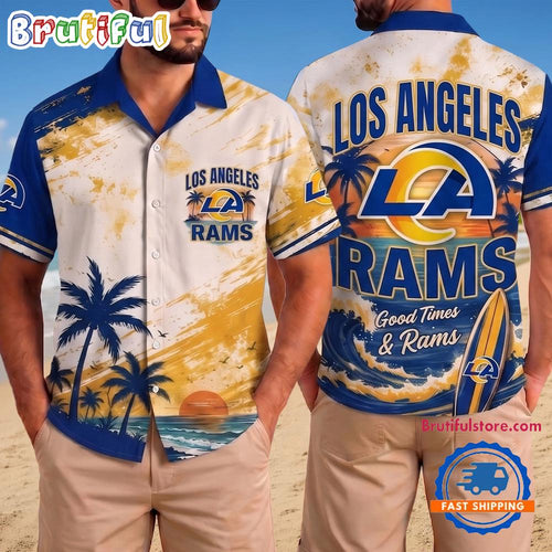 Los Angeles Rams NFL Beach Vibes Team Summer Hawaiian Shirt