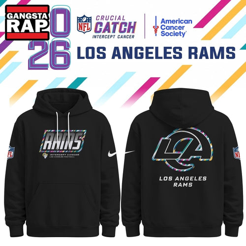 Los Angeles Rams NFL Crucial Catch 2026 Limited Edition Black Hoodie Shirt, Football New Design Shirt