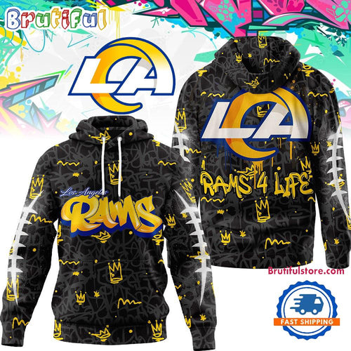 Los Angeles Rams NFL Special Graffiti My Team 4 Life All Over Print Hoodie Shirt