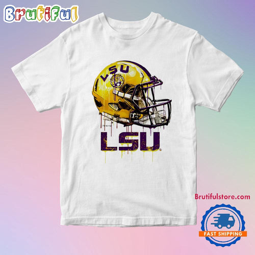 Lsu Tigers Dripping Football Helmet T Shirt