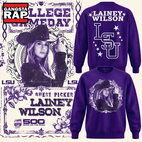 LSU Tigers Football x Lainey Wilson College GameDay 2026 Sweatshirt