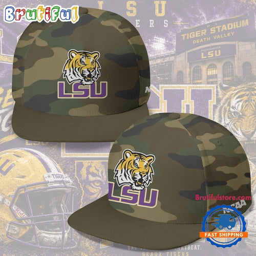 Lsu Tigers NCAA Field Ops Camo Snapback Cap