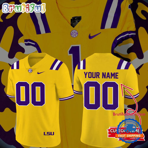 LSU Tigers Special Edition Gold Uniform Football Jersey