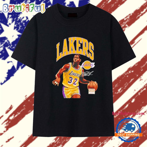 Magic Johnson Los Angeles Lakers Signature Graphic T Shirt