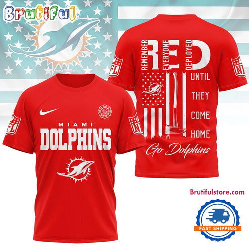 Miami Dolphins 2026 NFL Red Friday Firefighter Limited Edition 3D Shirt