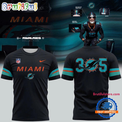 Miami Dolphins 305 The Rivalries Uniforms 3D Shirt