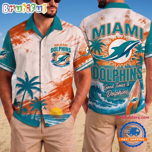 Miami Dolphins NFL Beach Vibes Team Summer Hawaiian Shirt