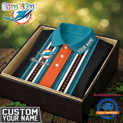 Miami Dolphins NFL Legacy Sport New Design Custom Polo Shirt
