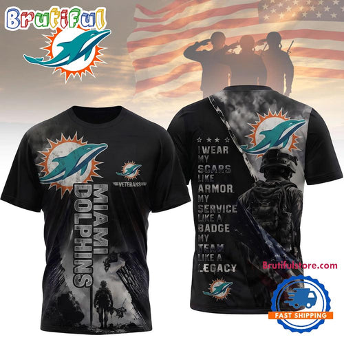 Miami Dolphins NFL Veterans Legacy Team New Design 3D Shirt