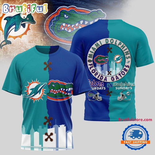 Miami Dolphins NFL x Florida Gators NCAA Limited Edition 3D Shirt