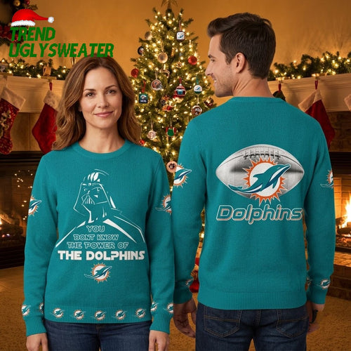 Miami Dolphins You Don’t Know The Power Ugly Christmas Sweater