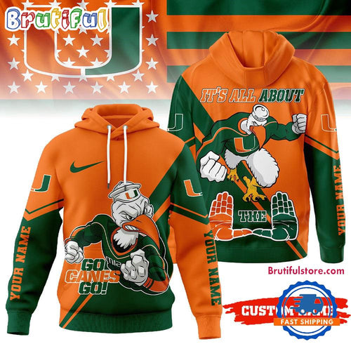 Miami Hurricanes 2025 NCAA Duo Color Personalized Hoodie