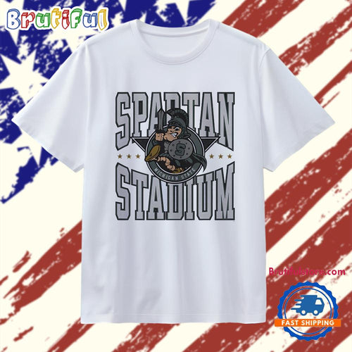 Michigan State Spartans mascot warrior holding sword Spartan Stadium T Shirt