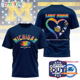 Michigan Wolverines 2025 NCAA National Coming Out Day LGBT Pride Unisex 3D Shirt