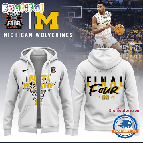 Michigan Wolverines Men’s Basketball 2026 Five Four Limited Edition Zipper Hoodie