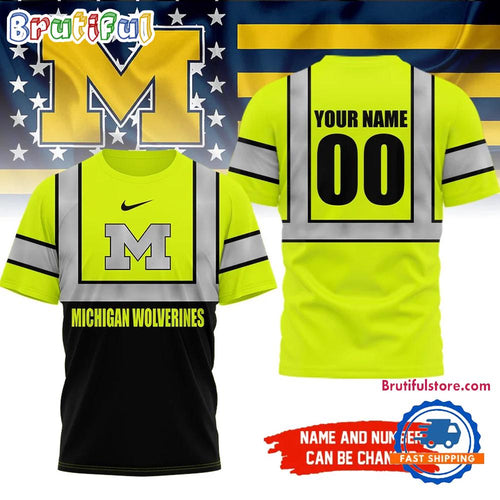 Michigan Wolverines NCAA Hi Vis Safety Unisex 3D Shirt