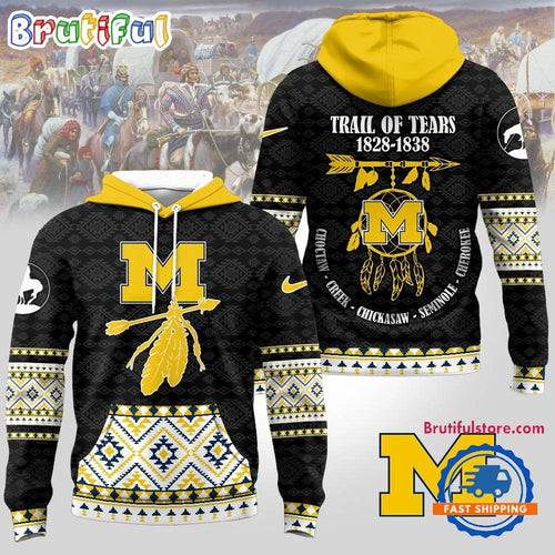 Michigan Wolverines NCAA Trail of Tears Awareness 1828-1838 Limited Hoodie Shirt