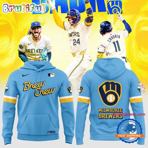 Milwaukee Brewers Special New Blue City Connect Hoodie T-Shirt