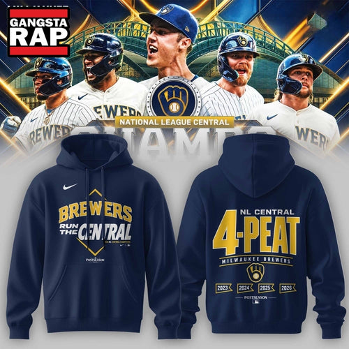 Milwaukee Brewers The FIRST 4 Peat in NL Central History Hoodie T-Shirt