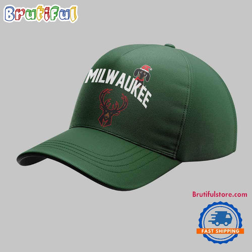 Milwaukee Bucks Dachshund Through the Snow Christmas New 2024 Cap