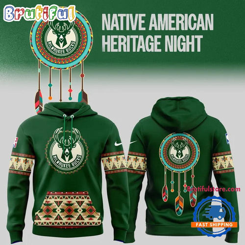 Milwaukee Bucks Native American Heritage Night 2026 Special New Hoodie T-Shirt
