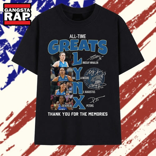 Minnesota Lynx All Time Greats Thank You For The Memories T Shirt