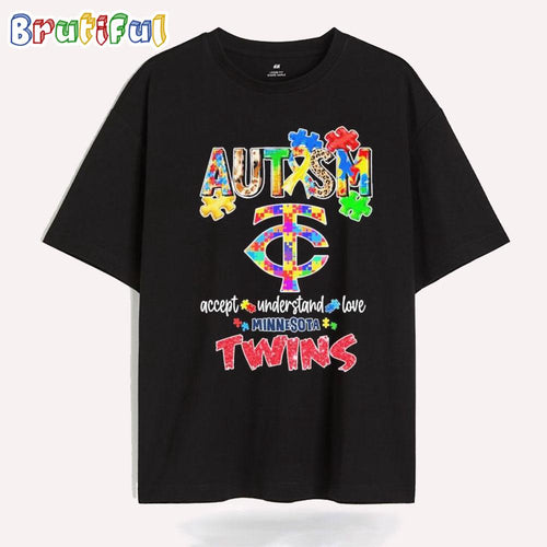 Minnesota Twins Autism Accept Understand Love T Shirt