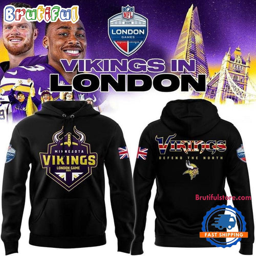Minnesota Vikings 2025 NFL London Game New Design Hoodie