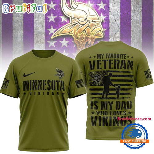 Minnesota Vikings 2026 NFL Veteran Dad Limited Edition 3D Shirt